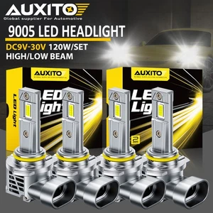 4x AUXITO 9005 HB3 LED Headlight Bulbs Kit High Beam Light Bright 6500K White A+ - Picture 1 of 12