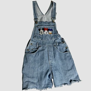Vintage Latzhose 90er Disney Mickey Unlimited Denim Shortalls Damen M Y2K - Bild 1 von 10