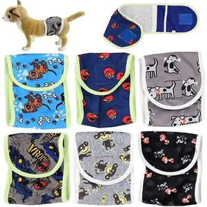 Male Dog Diapers RANDOM Color Boy BELLY BAND Wrap Puppy For SMALL Pet XXS XS S M - Picture 1 of 4