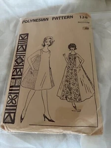 VTG Polynesian Pattern #138, MuuMuu, Medium 1960s Hawaiian Uncut PATTERN ONLY! - Picture 1 of 8