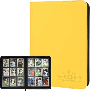 9 Pocket Trading Card Album Folder, Holds 540 Cards, Yellow, 7.5In X 9.8In - Picture 1 of 12