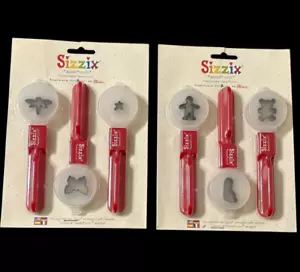 Sizzix Paddle Punch Positionable Boy Foot Bear Dragonfly Butterfly Star 2 Packs - Picture 1 of 12