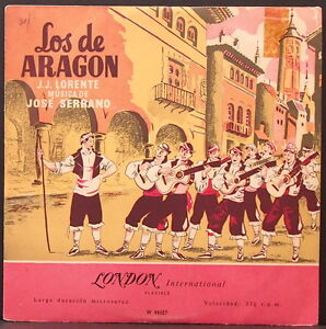 LOS DE ARAGON - ZARZUELA BY J.J. LORENTE - J. SERRANO ORIGINAL ENGLISH 10" RARE!