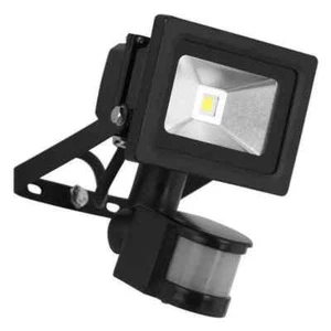 LED PIR Sensor Fluter 50W groß Sicherheit Garten Licht schwarz H-Duty UK 3 Pin - Bild 1 von 4