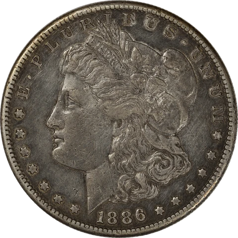 1886-S Morgan Silver Dollar $1, Circulated Extra Fine Cover