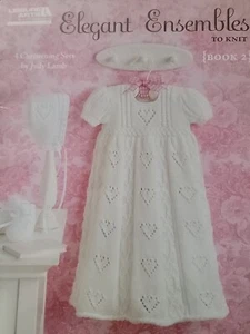 Leisure Arts Elegant Ensembles to Knit, Christening Sets by Judy Lamb - Picture 1 of 8