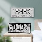 Large Screen Digital Electronic Alarm Clock LCD Display Wall Clock Temperature
