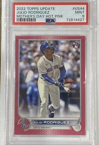 Julio Rodriguez 2022 Topps Update SSP Mother’s Day Hot Pink 30/50 RC PSA 9 - Picture 1 of 4