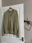 Vintage Lacoste Chemise Size XL Light Green V-Neck Sweater Jumper 