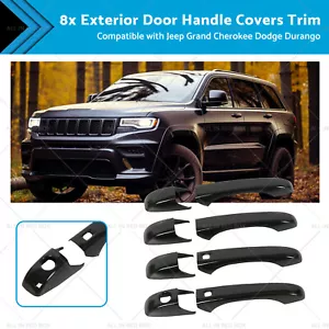 8pcs Exterior Door Handle Covers Trim Suitable for Jeep Grand Cherokee Chrysler - Picture 1 of 8