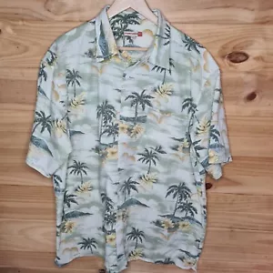 Vintage Point Zero Button Up Shirt Men's Tropical Y2K 2000s Party Shirt 2XL - Picture 1 of 8