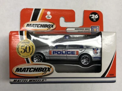 2001 Matchbox #26 Mercedes Benz E430 E420 Wagon Police - w/ 50th LOGO - NEW ! - Image 1 of 4