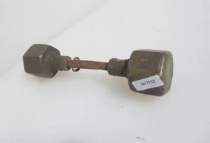 Vintage Brass Door Knobs Handles Plates Old Antique Octagon Art Deco PROJECT - Picture 1 of 10