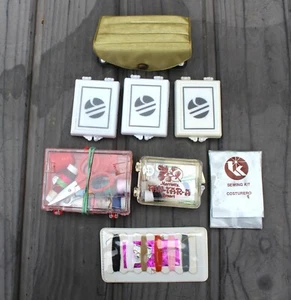 Lot 8 Travel Sewing Kits Promotional Thread Needles Buttons File Snaps Band Aid - Picture 1 of 7