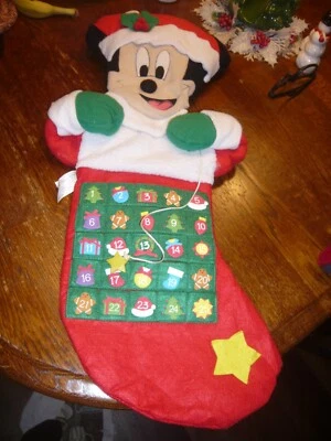 Vtg Mickey Mouse Talking Rare Disney Gemmy  Christmas Countdown Decoration 26.5" - Image 1 of 4