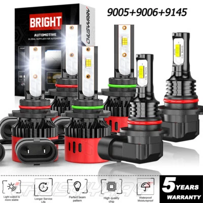 Faros LED ALTO BAJO + luces antiniebla bombillas 6 piezas para Jeep Grand Cherokee 2005-2010 Foto 1 de 4