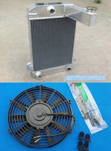 3 Row Aluminum Radiator +Fan For TRIUMPH TR2/TR3/TR3A/TR3B MT 1953-1957 56 55 54 - Picture 1 of 9