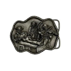 1983 Country Bluegrass Band Pewter Belt Buckle Siskiyou USA Music Theme - Picture 1 of 6