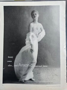 1956 Playtex Living BH Ansonia Rayon Baumwolle Batist Vintage Werbung  - Bild 1 von 1