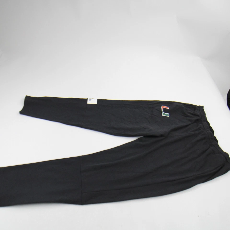 Pantalones deportivos Miami Hurricanes Adidas para hombre negros usados Foto 1 de 1