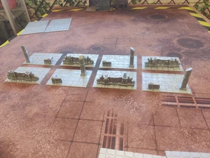 8 x City Ruins on 6 x 4 inch Tiles - Sci-fi Gothic City Ruins - Picture 1 of 11