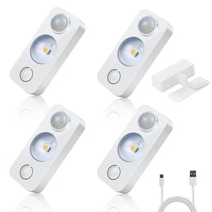 LED Motion Sensor Puck Lights, Rechargeable Cabinet Lights, Stick on Wireless... - Picture 1 of 7