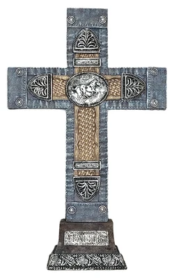 Cinturón y Denim Estilo Cruz Giftcraft Western 8-1/2" x 13-3/8" Foto 1 de 2