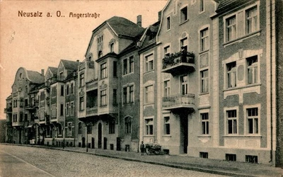AK GRUSS AUS SCHLESIEN NEUSALZ FREYSTADT BZ LIEGNITZ ANGERSTRASSE 1916 - Bild 1 von 2