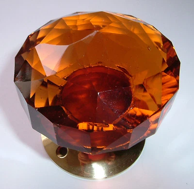 Pares de perillas de puerta de mortaja de vidrio corte cristal negro ámbar verde azul claro Foto 1 de 4