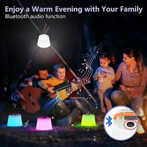 PuffyGlo Solar LED Lantern & Bluetooth Speaker – Portable, Colorful, Waterproof - Picture 1 of 23
