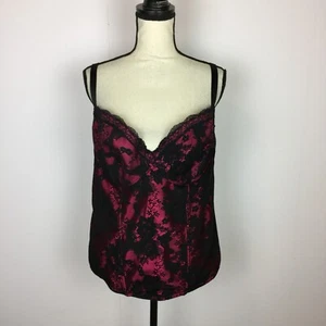 NWT Cacique Corset Bustier Intimates Size 22/24 Womans Plus Black Pink Lace NEW - Picture 1 of 16