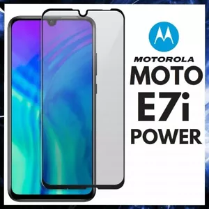 For MOTOROLA MOTO E7I POWER CURVED SCREEN PROTECTOR 9D FULL COVER TEMPERED GLASS - Picture 1 of 9