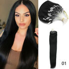 14"-26" 100s Micro Loop Rings Russia Remy Real Human Hair Extensions 0.5g/s UK