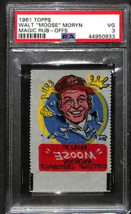 1961 Topps Magic Rub-Offs Baseball, Walt Moose Moryn, Cardinals, PSA 3 VG - Picture 1 of 2