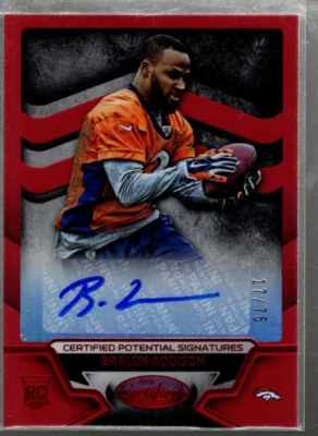 B3632- 2016 Certified Potential Autographs Mirror Red #CPSBA Bralon Addison /75 - Image 1 of 2