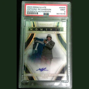 2023 PANINI IMMACULATE AUTOGRAPHS ANTHONY RICHARDSON ROOKIE RC 33/49 PSA 9 AUTO - Picture 1 of 1