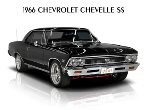 1966 Chevrolet Chevelle SS METAL SIGN: Pristine Hot Rod Restoration in Black - Picture 1 of 1