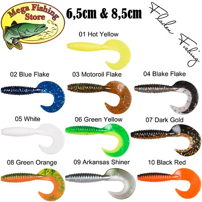 FLADEN Profi Twister Gummifisch 6,5-12cm - Raubfisch Köder Zander Hecht Dorsch - Bild 1 von 2