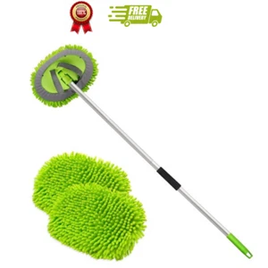 anngrowy 62" Microfiber Car Wash Brush Mop Kit Mitt Sponge with Long Handle Car - Picture 1 of 14