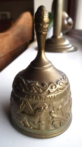 Handglocke aus Messing.Motiv:Johannes, S.Mathevs,S.Marchvs u. S.Lvcas - Bild 1 von 3