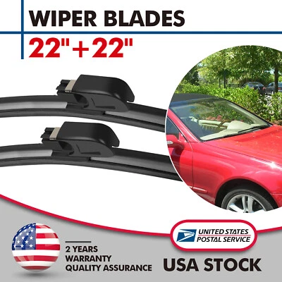 Front Wiper Blades (22" + 22") for Mercedes-Benz C280 2006-2007 C230 2004-2007 — 第 1/4 张图片