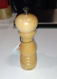 Molino de sal Bisetti Roma de madera de haya de 9,5 pulgadas con amoladora ajustable, hecho en Italia - Imagen 1 de 3