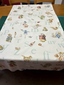 Jane Churchill BEATRIX POTTER Alphabet Fabric Remnant 26.5"/67cm x 55"/140cm - Picture 1 of 3