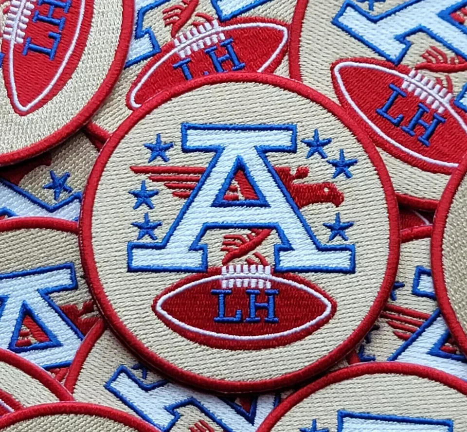 Parche de camiseta conmemorativa de Lamar Hunt Cheifs parche de camiseta de fútbol americano PLANCHAR/COSER Foto 1 de 1