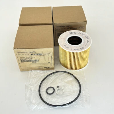 4x Oil Filter Kit 26320-3F500 for Hyundai Genesis G90 G80 G70 Kia K900 V8 5.0L - Imagem 1 de 4