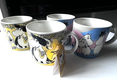 [4 mugs] Moomin ARABIA Home at Last Mug Cup Red Cross Japan Opera Mug Cup 0.3L - Image 1 of 4