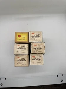 (3) New Stock Arrow Hart # 7310 & (3) 731 0-B Twist Lock Porcelain 3 Wire Outlet - Picture 1 of 13