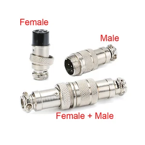 Aviation Plug GX16 2Pin/3/4/5/6/7/8Pin Male&Female Metal Connector Plug Socket - Picture 1 of 6