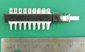 Nuevo interruptor tipo Schadow TA6UEE 6 polos 6PDT (push On, Push Off). ZE - Imagen 1 de 1