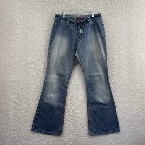 Y2K Vintage Jeans 9 10 29 Burnout Pocketless Bootcut Flare Low Mid Rise - Picture 1 of 11